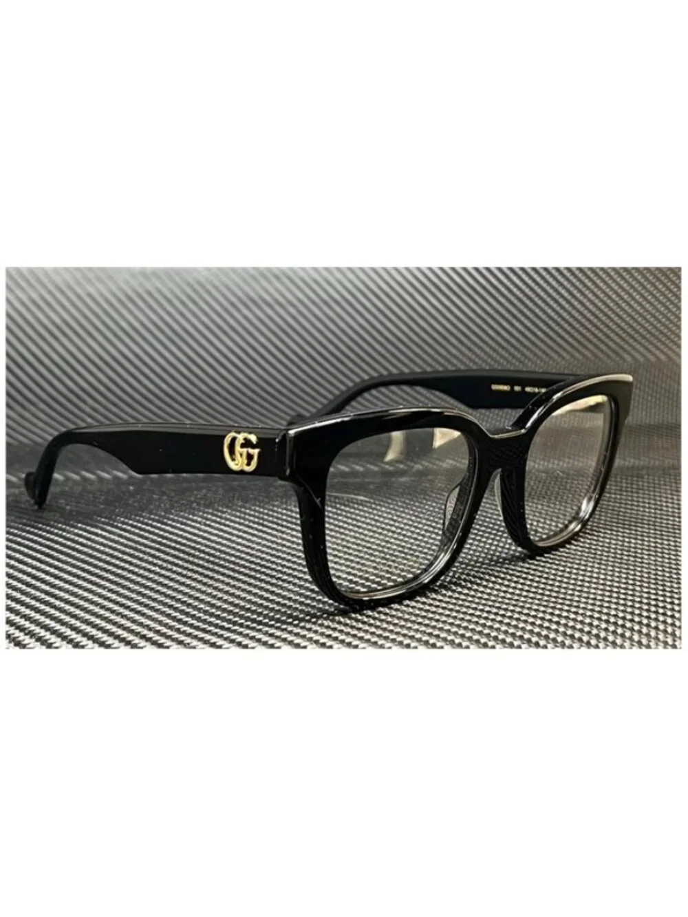 New Gucci Women  Black Gold Eyeglasses  52- 18- 145